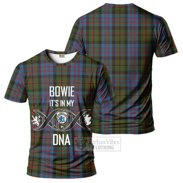 Bowie Tartan T-Shirt with Family Crest DNA In Me Style - Tartan Vibes Clothing