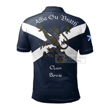 Bowie Tartan Lion Rampant Polo Shirt Proudly Display Your Heritage with Alba Gu Brath and Clan Name - Tartan Vibes Clothing