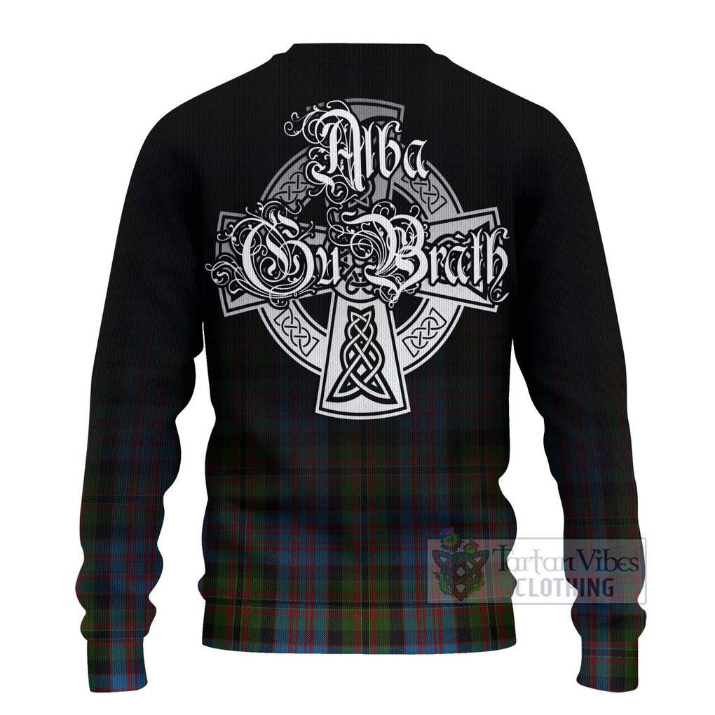 Bowie Tartan Ugly Sweater Featuring Alba Gu Brath Family Crest Celtic Inspired - Tartan Vibes Clothing