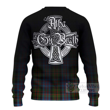 Bowie Tartan Ugly Sweater Featuring Alba Gu Brath Family Crest Celtic Inspired - Tartan Vibes Clothing