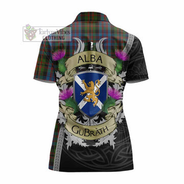 Bowie Tartan Family Crest Women's Polo Shirt Lion Rampant Royal Thistle Shield Celtic Inspired - Tartan Vibes Clothing