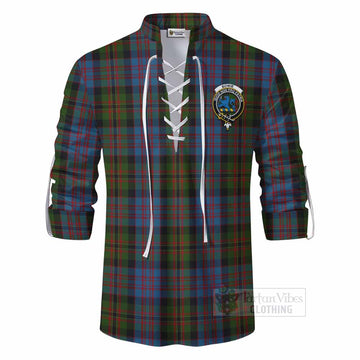 Tartan Vibes Clothing Bowie Tartan Ghillie Kilt Shirt with Family Crest DNA In Me Style