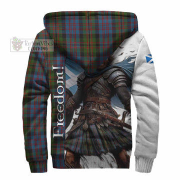 Bowie Crest Tartan Sherpa Hoodie Inspired by the Freedom of Scottish Warrior - Tartan Vibes Clothing