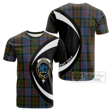 Bowie Tartan Cotton T-shirt with Family Crest Circle Style Kid's Shirt - Tartan Vibes Clothing