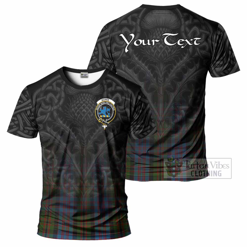 Bowie Tartan T-Shirt with Family Crest Celtic Thistle Vibes - Tartan Vibes Clothing