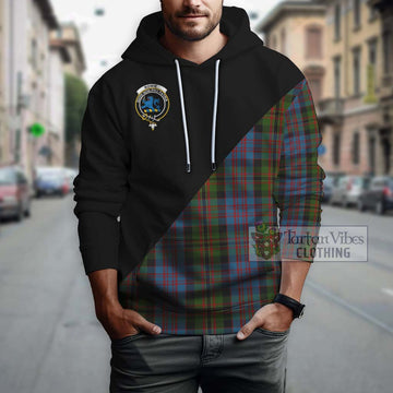 Bowie Tartan Hoodie with Family Crest and Military Logo Style - Tartan Vibes Clothing