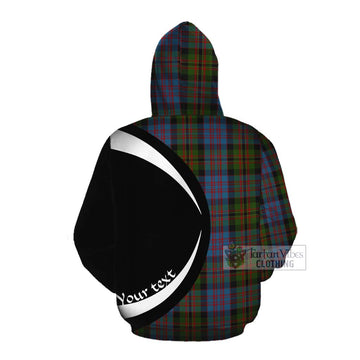 Bowie Tartan Cotton Hoodie with Family Crest Circle Style Pullover Hoodie - Tartan Vibes Clothing