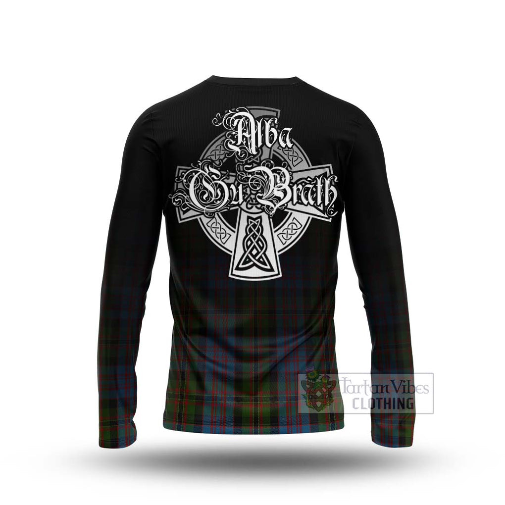 Bowie Tartan Long Sleeve T-Shirt Featuring Alba Gu Brath Family Crest Celtic Inspired - Tartan Vibes Clothing