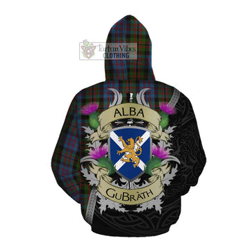 Bowie Tartan Family Crest Cotton Hoodie Lion Rampant Royal Thistle Shield Celtic Inspired Pullover Hoodie - Tartan Vibes Clothing