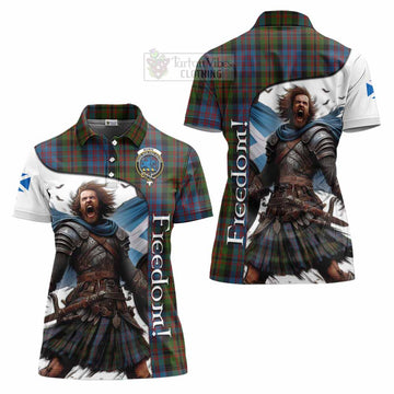 Bowie Crest Tartan Women's Polo Shirt Inspired by the Freedom of Scottish Warrior - Tartan Vibes Clothing