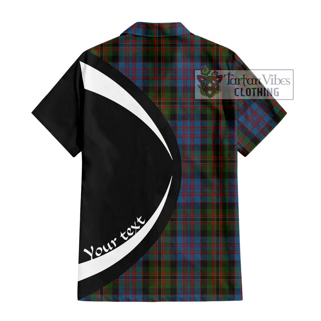 Bowie Tartan Hawaiian Shirt with Family Crest Circle Style - Tartan Vibes Clothing