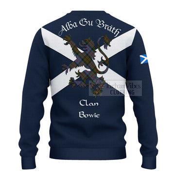 Bowie Tartan Lion Rampant Ugly Sweater Proudly Display Your Heritage with Alba Gu Brath and Clan Name - Tartan Vibes Clothing