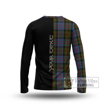Bowie Tartan Long Sleeve T-Shirt with Family Crest and Half Of Me Style - Tartan Vibes Clothing