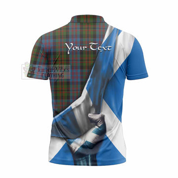 Bowie Tartan Zipper Polo Shirt with Family Crest Scotland Patriotic Style - Tartan Vibes Clothing