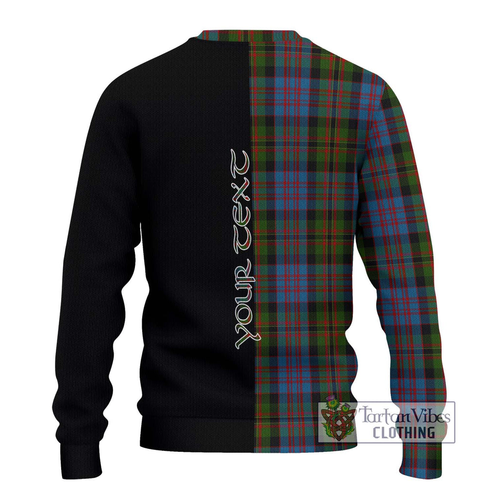 Bowie Tartan Ugly Sweater with Family Crest and Half Of Me Style - Tartan Vibes Clothing