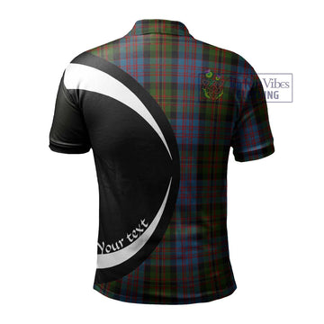 Bowie Tartan Men's Polo Shirt with Family Crest Circle Style - Tartan Vibes Clothing