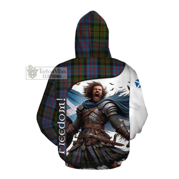 Bowie Crest Tartan Cotton Hoodie Inspired by the Freedom of Scottish Warrior Pullover Hoodie - Tartan Vibes Clothing
