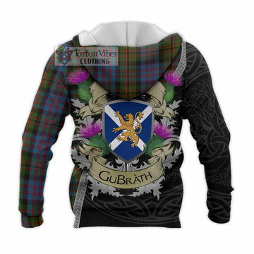 Bowie Tartan Family Crest Knitted Hoodie Lion Rampant Royal Thistle Shield Celtic Inspired - Tartan Vibes Clothing