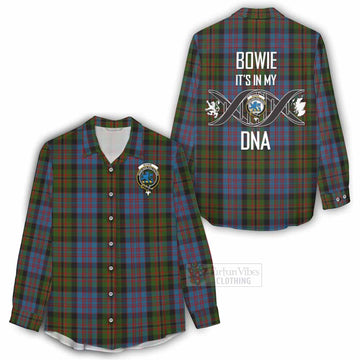 Tartan Vibes Clothing Bowie Tartan Women's Casual Shirt with Family Crest DNA In Me Style