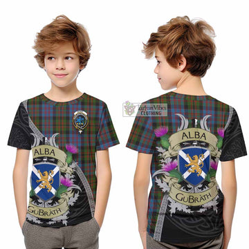 Bowie Tartan Family Crest Kid T-Shirt Lion Rampant Royal Thistle Shield Celtic Inspired - Tartan Vibes Clothing