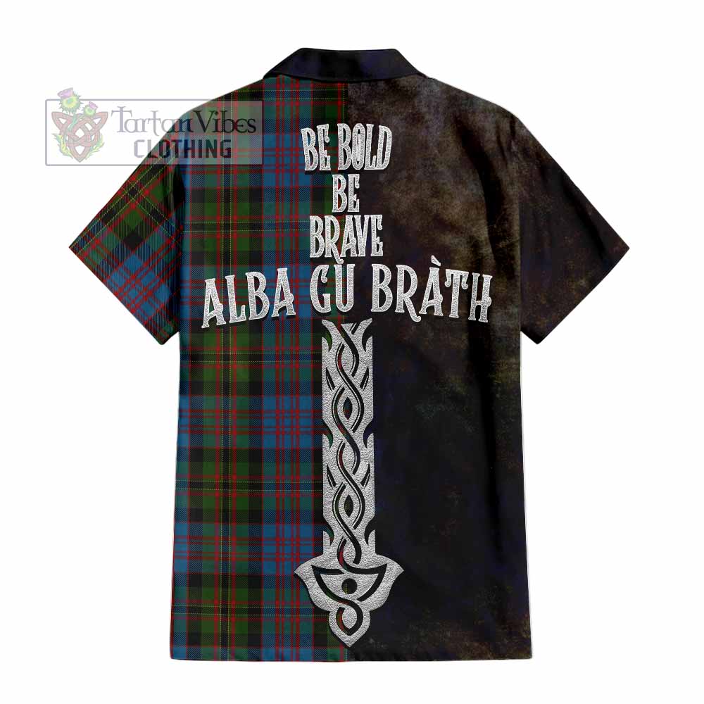 Bowie Tartan Family Crest Hawaiian Shirt Alba Gu Brath Be Brave Lion Ancient Style - Tartan Vibes Clothing
