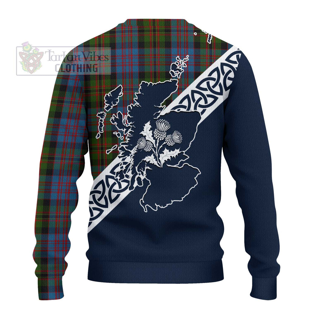 Bowie Tartan Ugly Sweater Featuring Thistle and Scotland Map - Tartan Vibes Clothing