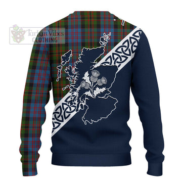 Bowie Tartan Ugly Sweater Featuring Thistle and Scotland Map - Tartan Vibes Clothing