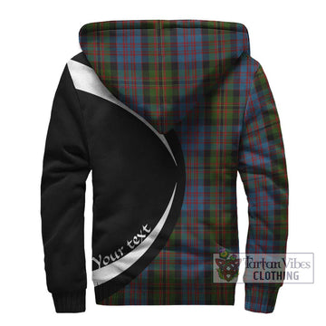 Bowie Tartan Sherpa Hoodie with Family Crest Circle Style - Tartan Vibes Clothing