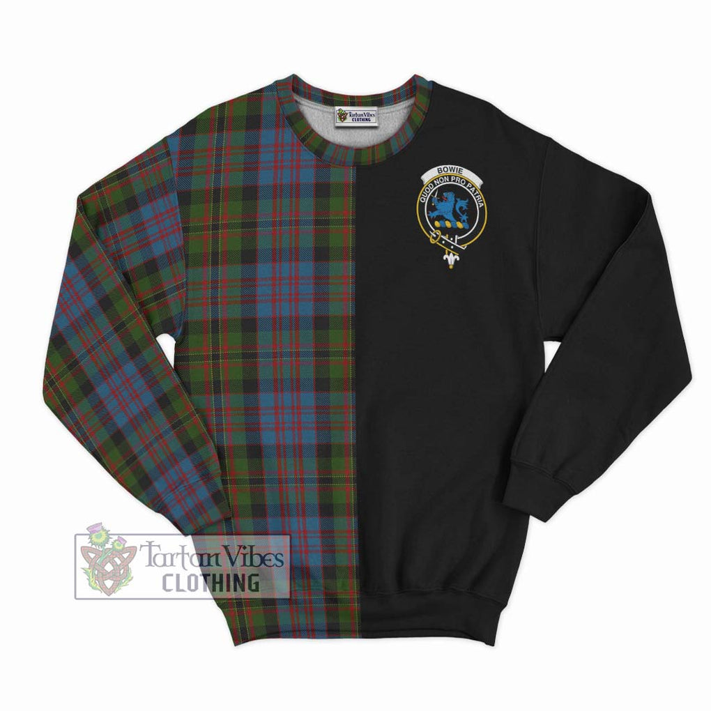 Bowie Tartan Sweatshirt with Family Crest and Half Of Me Style - Tartan Vibes Clothing