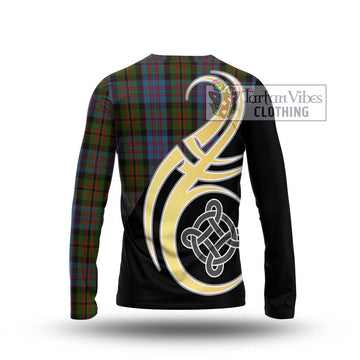 Bowie Tartan Long Sleeve T-Shirt with Family Crest and Celtic Symbol Style - Tartan Vibes Clothing