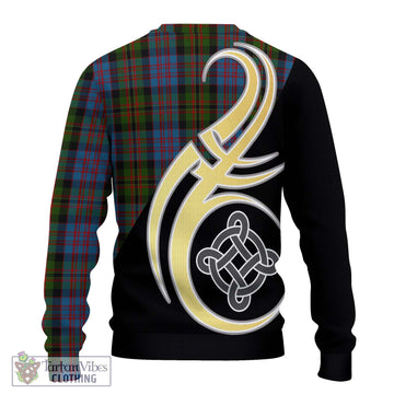 Bowie Tartan Ugly Sweater with Family Crest and Celtic Symbol Style - Tartan Vibes Clothing