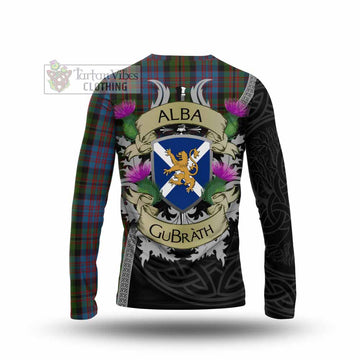 Bowie Tartan Family Crest Long Sleeve T-Shirt Lion Rampant Royal Thistle Shield Celtic Inspired - Tartan Vibes Clothing