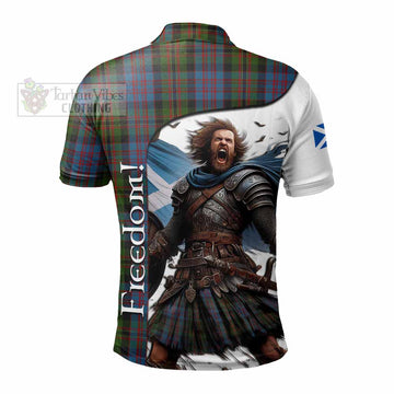 Bowie Crest Tartan Polo Shirt Inspired by the Freedom of Scottish Warrior