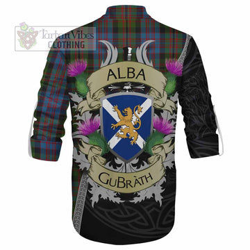 Bowie Tartan Family Crest Ghillie Kilt Shirt Lion Rampant Royal Thistle Shield Celtic Inspired - Tartan Vibes Clothing