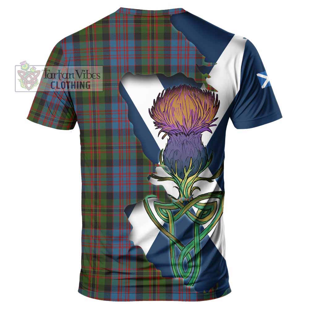 Tartan Vibes Clothing Bowie Tartan Family Crest T-Shirt Scottish Thistle Celtic Inspired