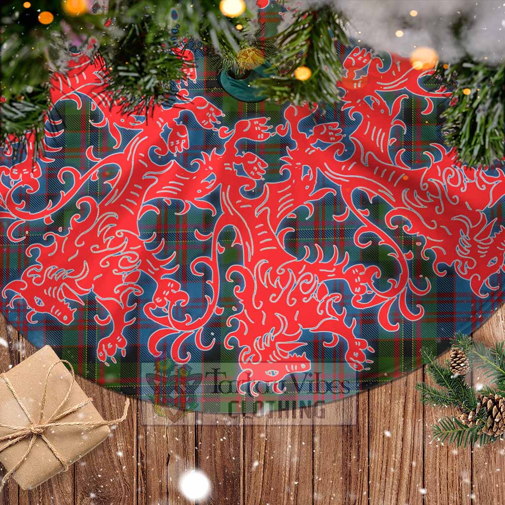 Bowie Tartan Christmas Tree Skirt Lion Rampant Style - Tartan Vibes Clothing