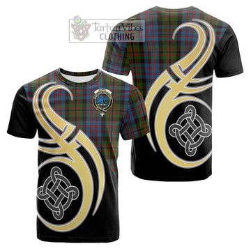 Bowie Tartan Cotton T-shirt with Family Crest and Celtic Symbol Style Kid's Shirt - Tartan Vibes Clothing