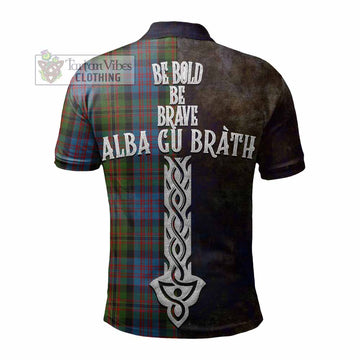 Bowie Tartan Family Crest Polo Shirt Alba Gu Brath Be Brave Lion Ancient Style - Tartan Vibes Clothing