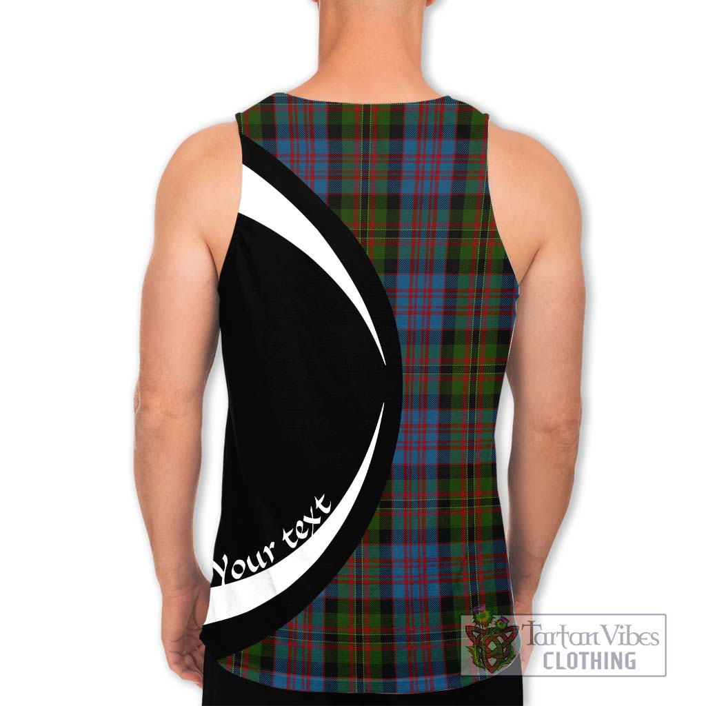 Bowie Tartan Men's Tank Top with Family Crest Circle Style - Tartan Vibes Clothing