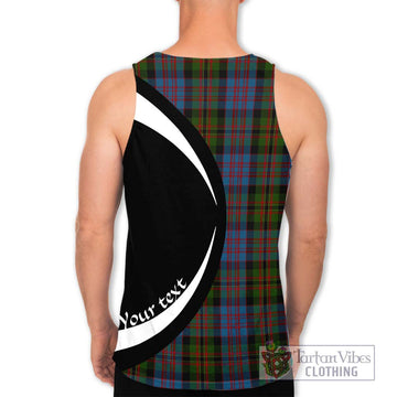 Bowie Tartan Men's Tank Top with Family Crest Circle Style - Tartan Vibes Clothing