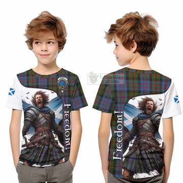 Bowie Crest Tartan Kid T-Shirt Inspired by the Freedom of Scottish Warrior - Tartan Vibes Clothing