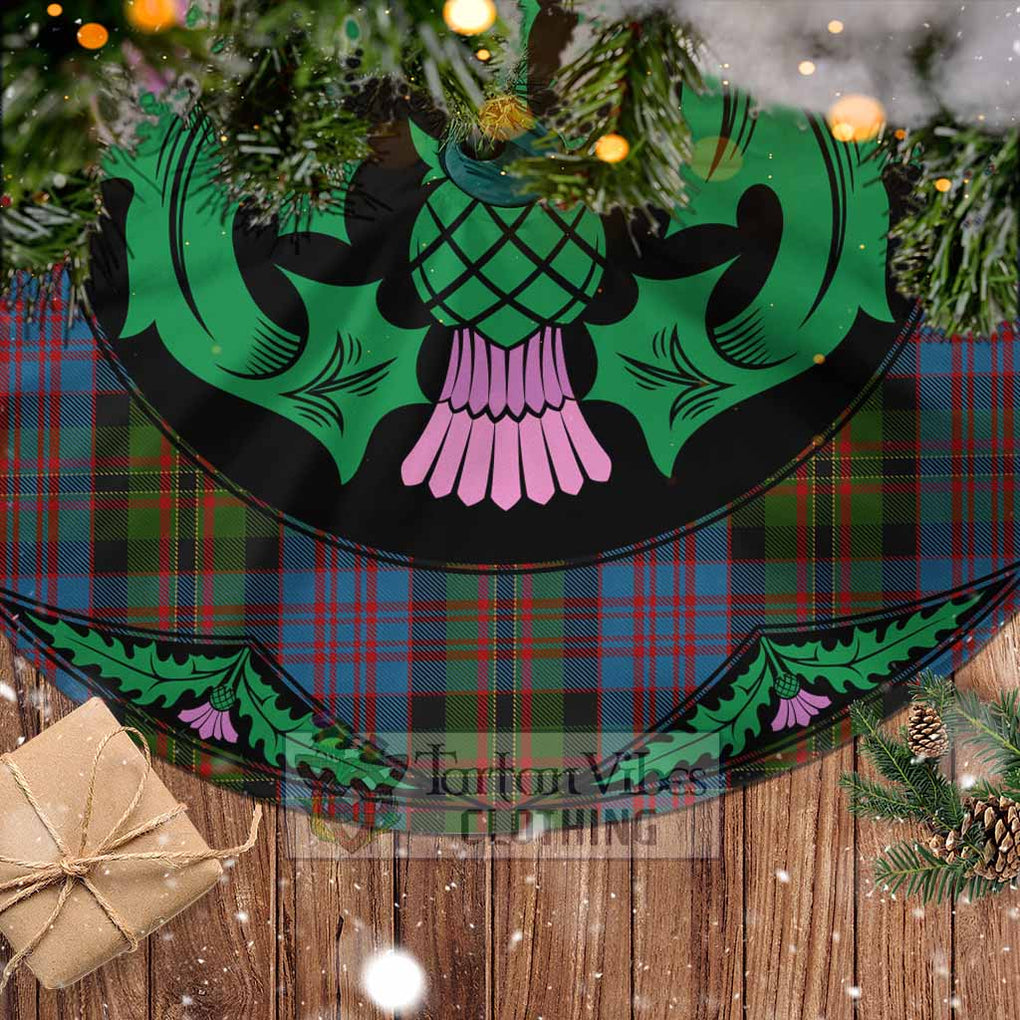 Bowie Tartan Christmas Tree Skirt Scottish Thistle Style - Tartan Vibes Clothing