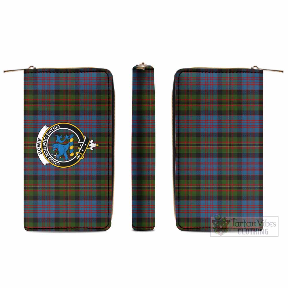 Bowie Tartan Women's Leather Wallet with Family Crest - Tartan Vibes Clothing