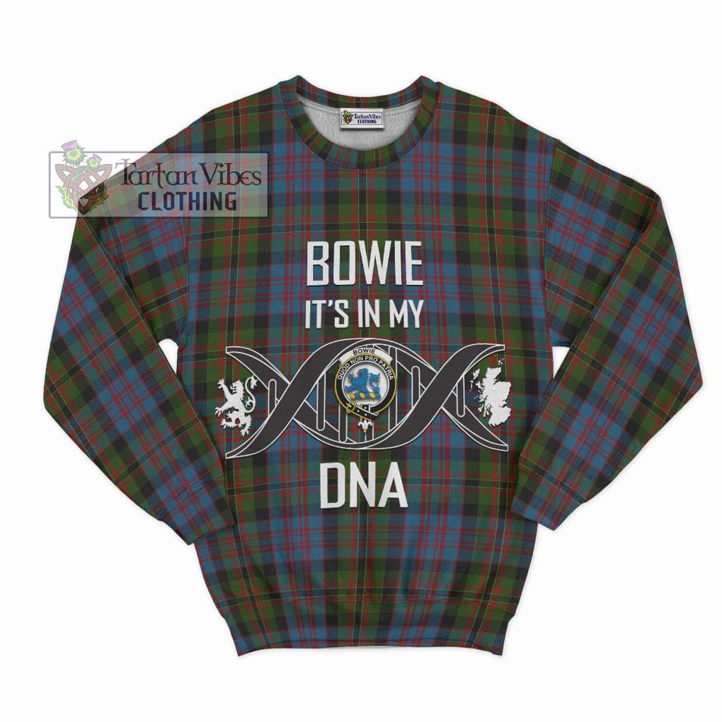 Bowie Tartan Sweatshirt with Family Crest DNA In Me Style - Tartan Vibes Clothing