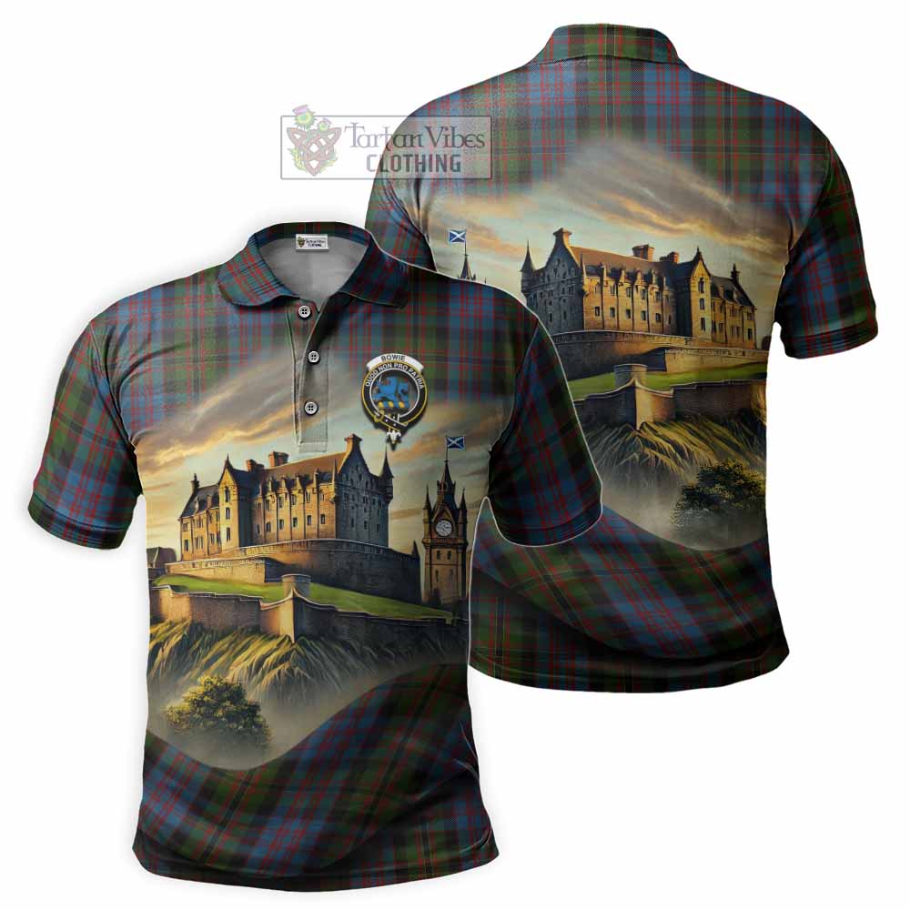 Tartan Vibes Clothing Bowie Tartan Family Crest Polo Shirt with Scottish Ancient Castle Stype