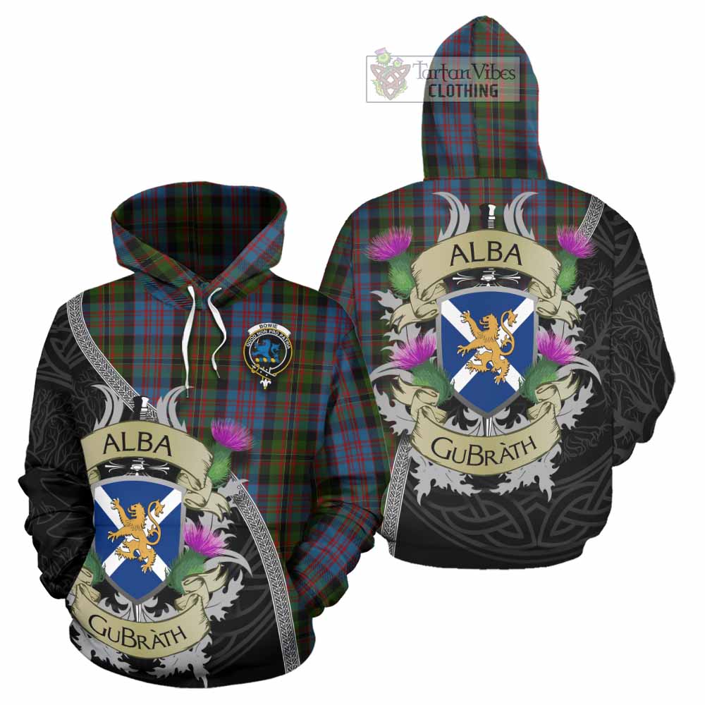 Bowie Tartan Family Crest Hoodie Lion Rampant Royal Thistle Shield Celtic Inspired - Tartan Vibes Clothing