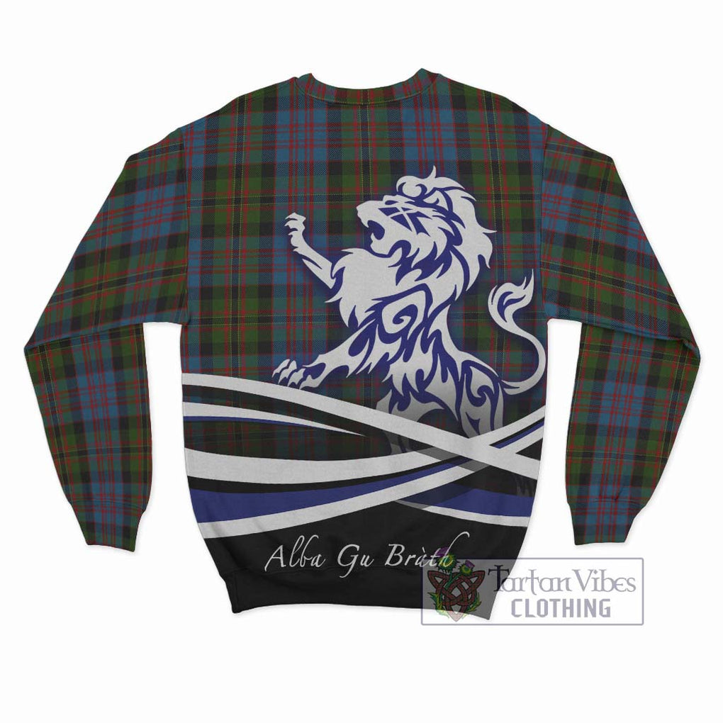 Bowie Tartan Sweatshirt with Alba Gu Brath Regal Lion Emblem - Tartan Vibes Clothing