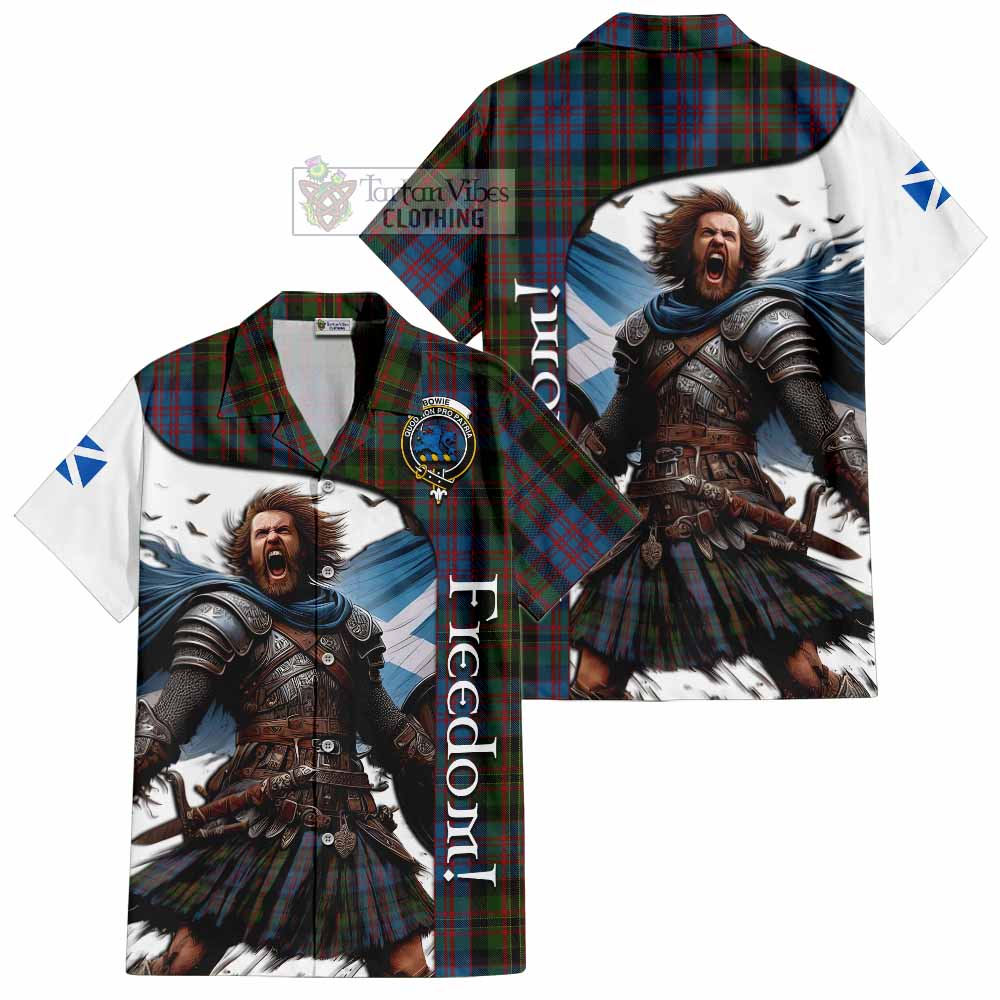 Bowie Crest Tartan Hawaiian Shirt Inspired by the Freedom of Scottish Warrior - Tartan Vibes Clothing