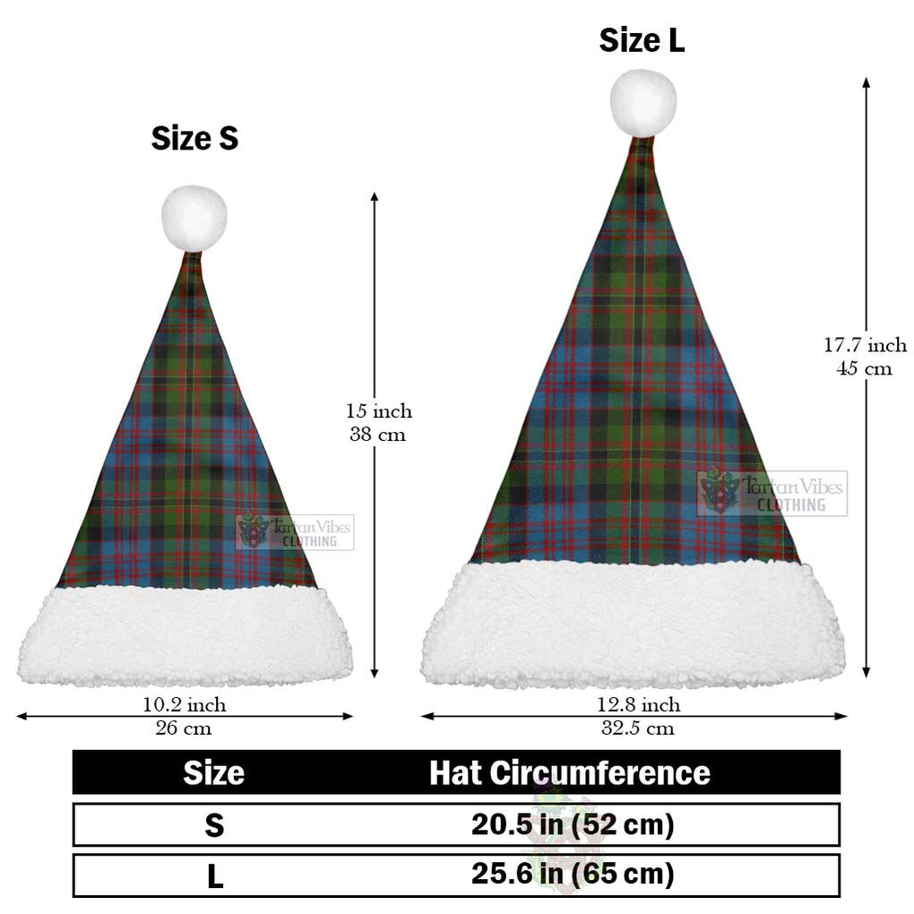 Bowie Tartan Christmas Santa Hats Christmas Hat L 25.6in (65cm) - Tartan Vibes Clothing