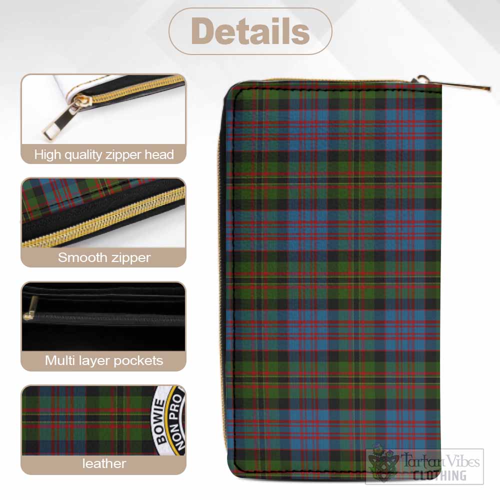 Bowie Tartan Women's Leather Wallet with Family Crest - Tartan Vibes Clothing